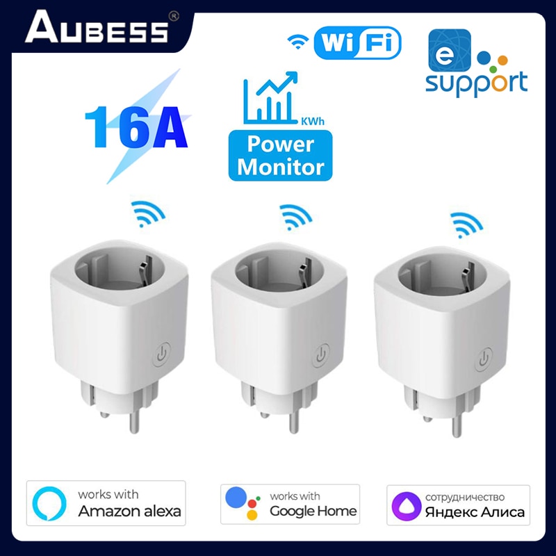 Aubess WiFi ÷ 16A EU Ʈ      ܼƮ, EWeLink    Alexa Google assistant Բ ۵
